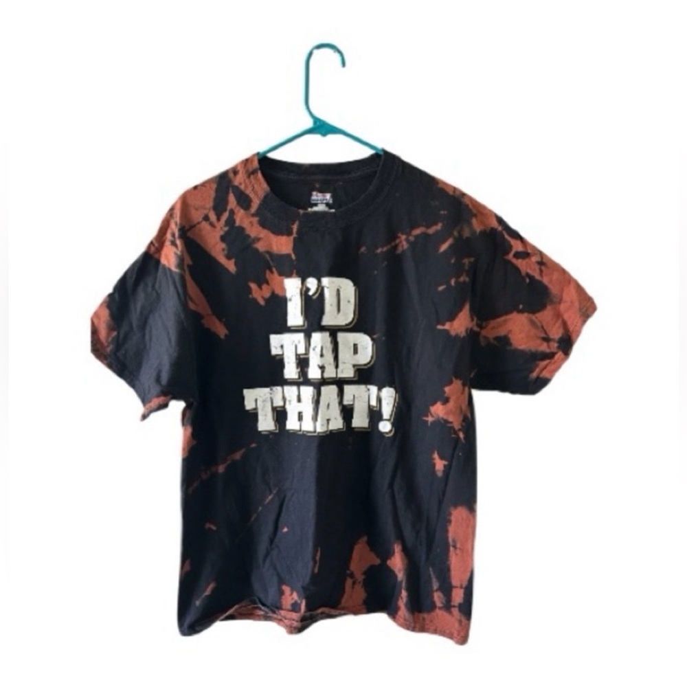 Bleach Dyed Graphic Tee – Hanes Beefy – Large